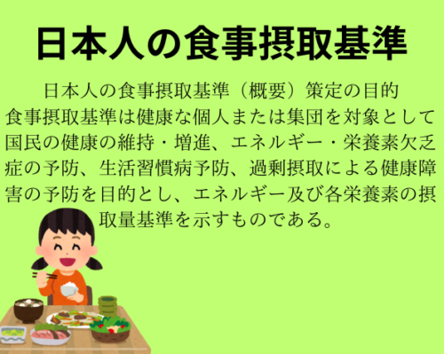 日本人の食事摂取基準