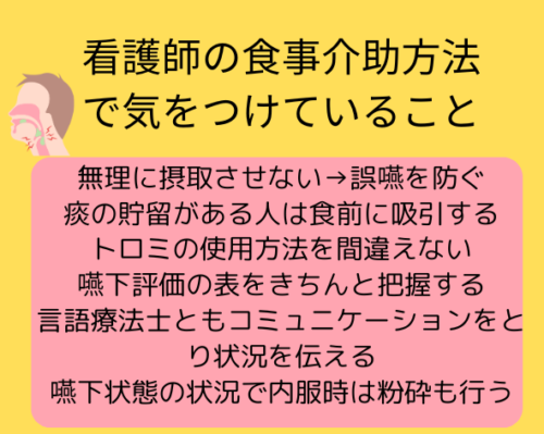 看護師の食事援助方法